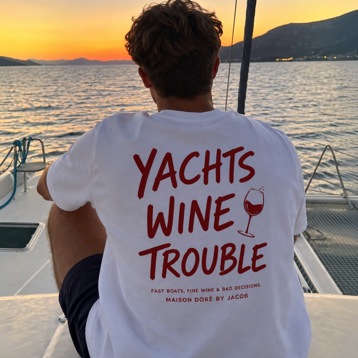 Yachts Wine Trouble T-Shirt